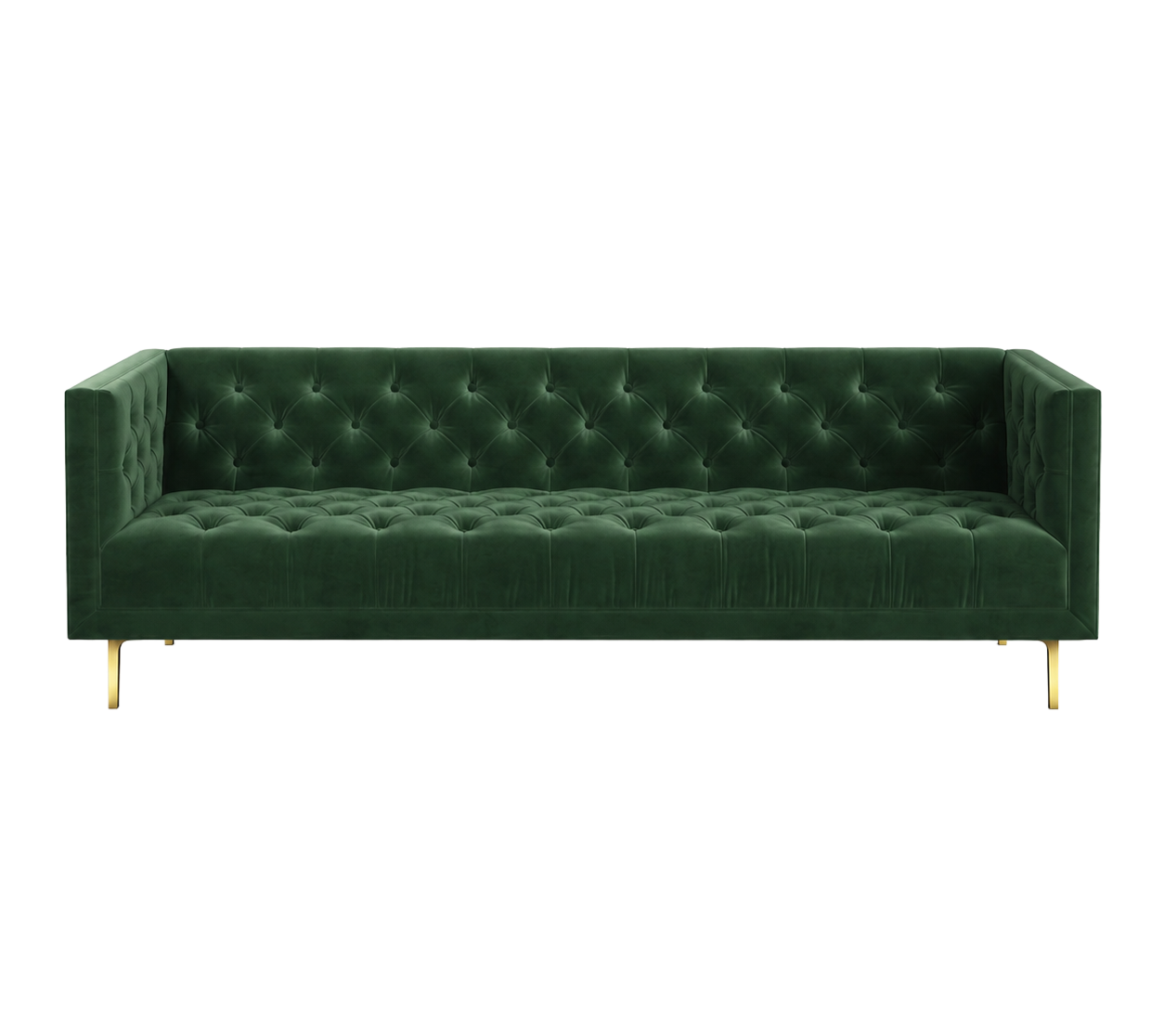 Green Tufted Velvet Sofa