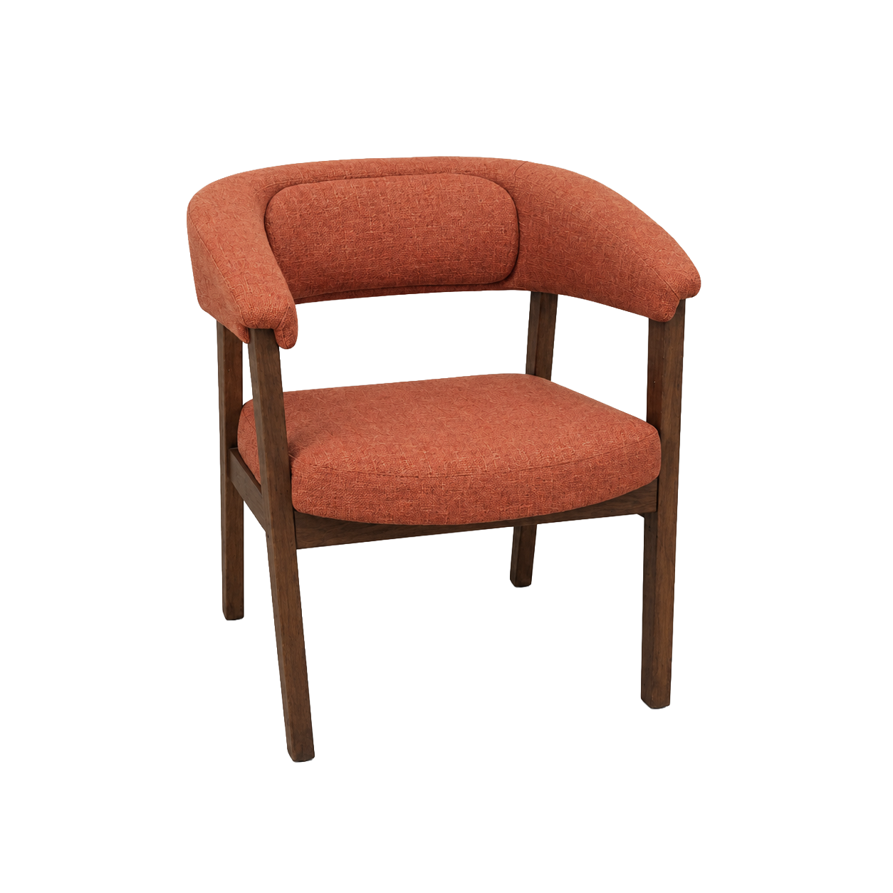Orange Midcentury Armchair