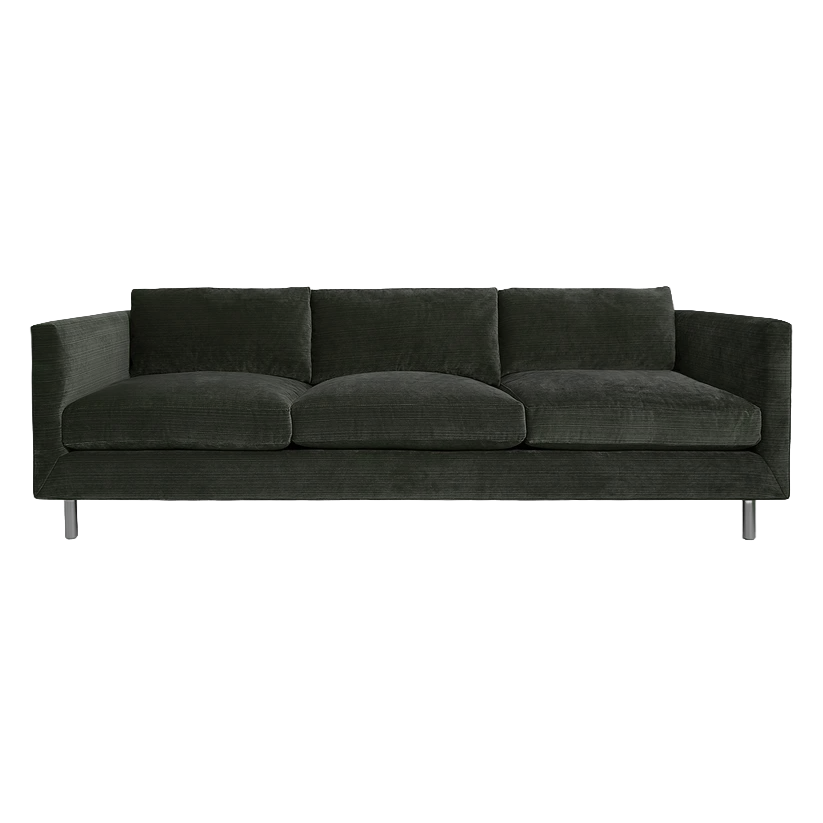 Charcoal Velvet Sofa