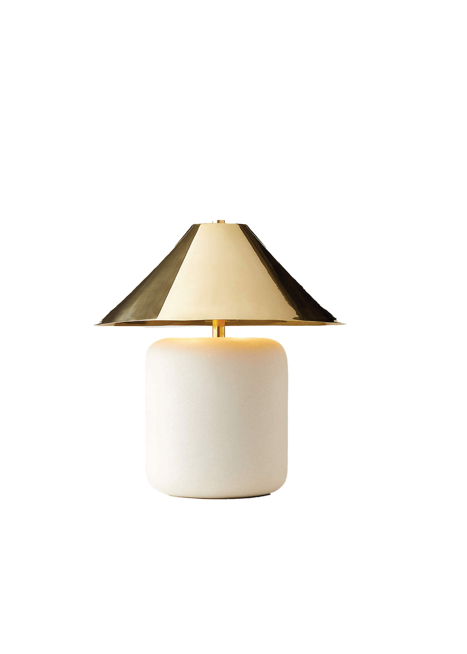 BLOCK IVORY CERAMIC TABLE LAMP