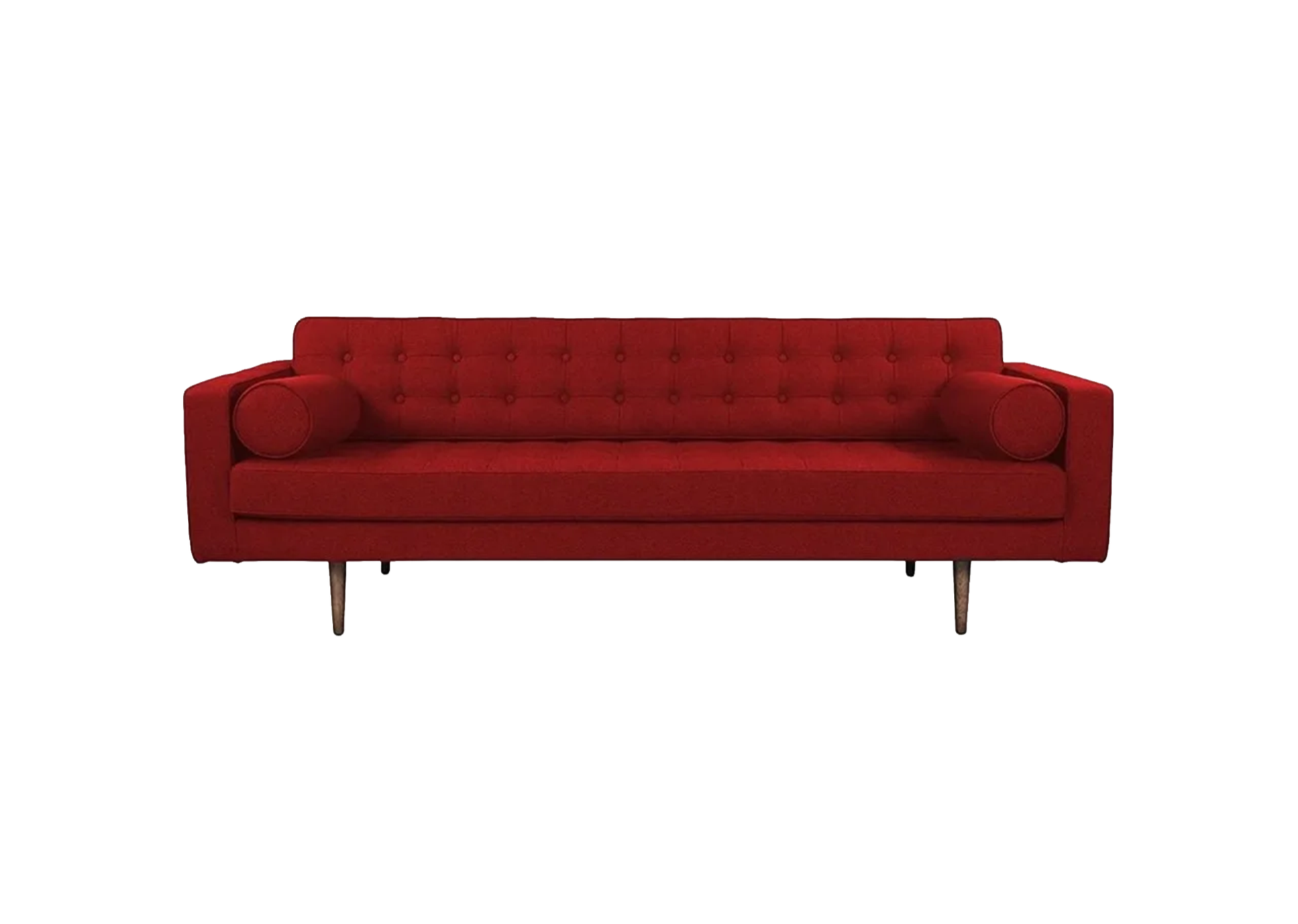Red Velvet Tufted Sofa