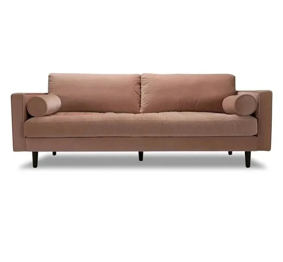 Blush Pink Velvet Sofa