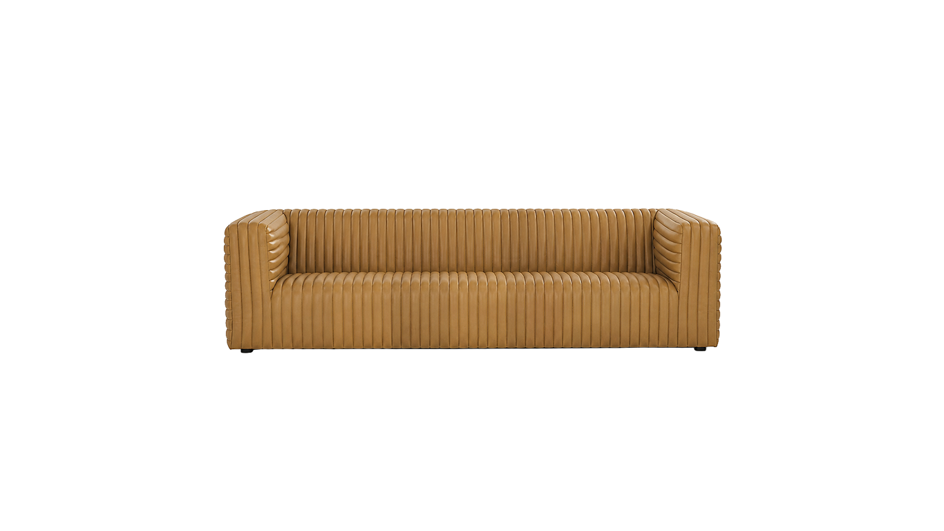 Mulberry Toffee Leather Sofa