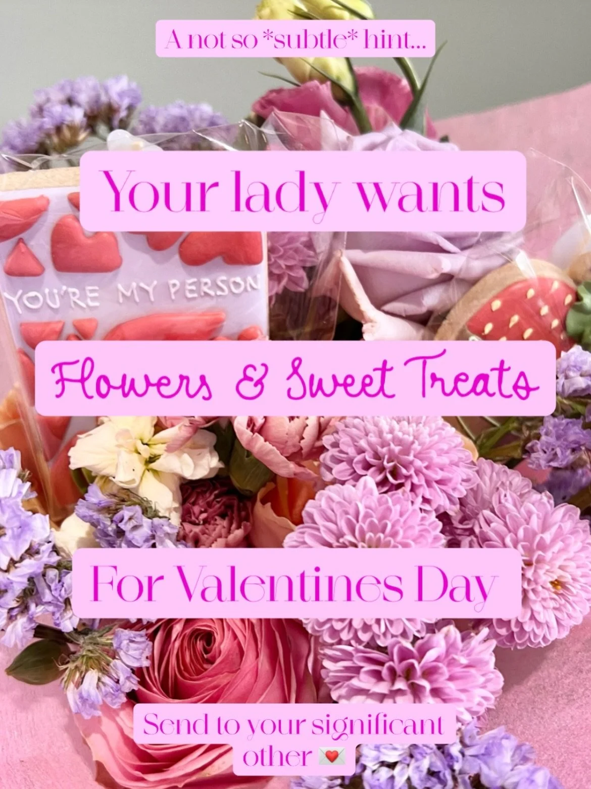 *Hint hint* link in bio 💌

Preorder by February 8th!

Fresh flowers, the cutest decorated sugar cookies, and the most delicious macarons you&rsquo;ll ever have 🤤

Visit the shop page on our website and select &ldquo;Valentines Day&rdquo; from the d