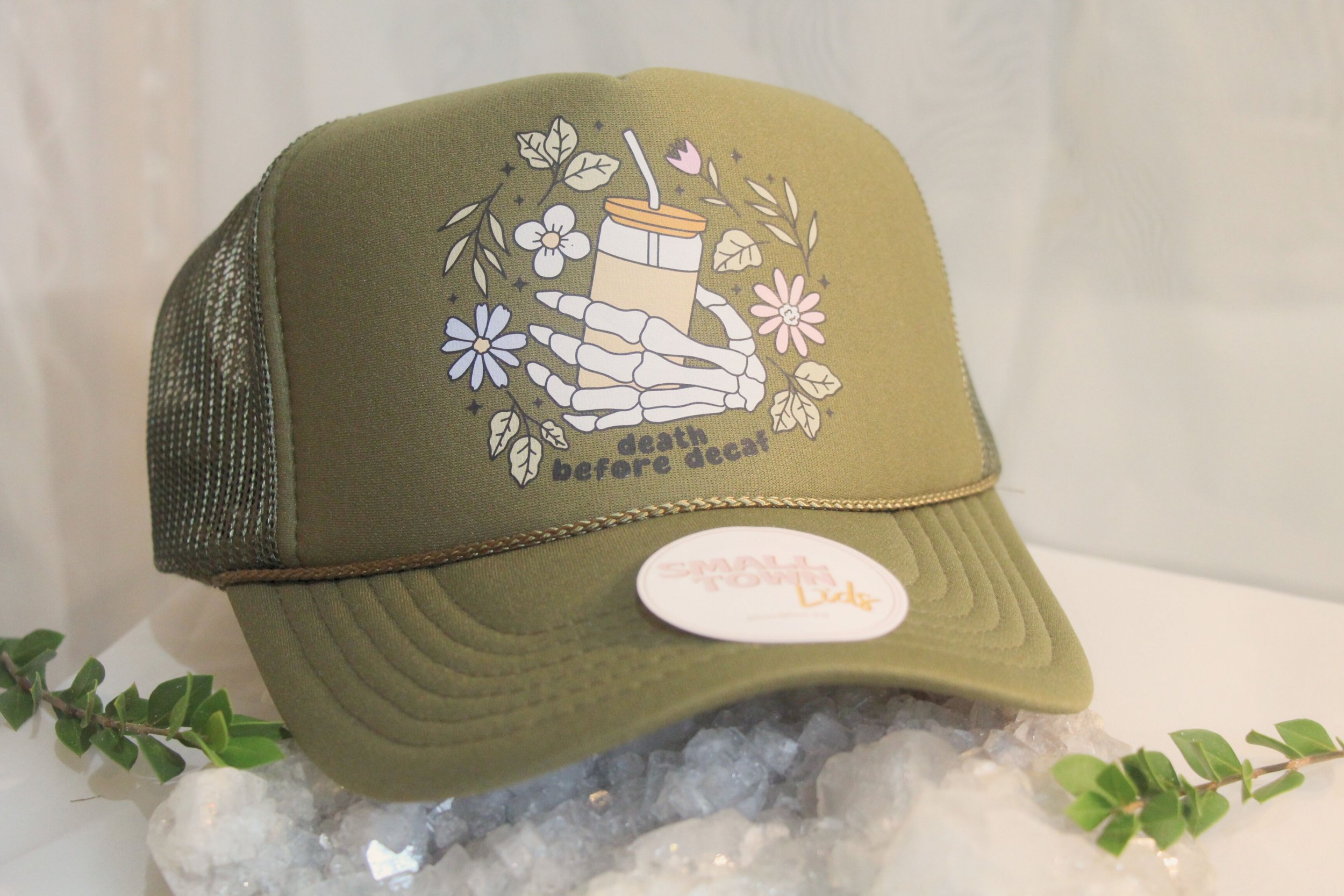 "Death Before Decaf" Trucker Hat