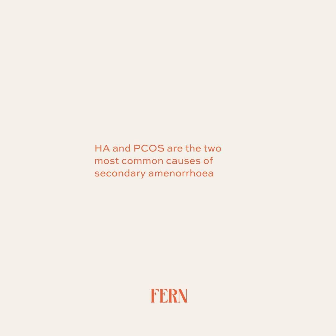 Hypothalamic amenorrhea (HA) and polycystic ovary syndrome (PCOS) are indeed two of the most prevalent causes of secondary amenorrhea. ⁠
⁠
HA is often associated with lifestyle factors and stressors that disrupt the hypothalamic-pituitary-ovarian axi