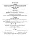 Menu — Perron's Sul Lago