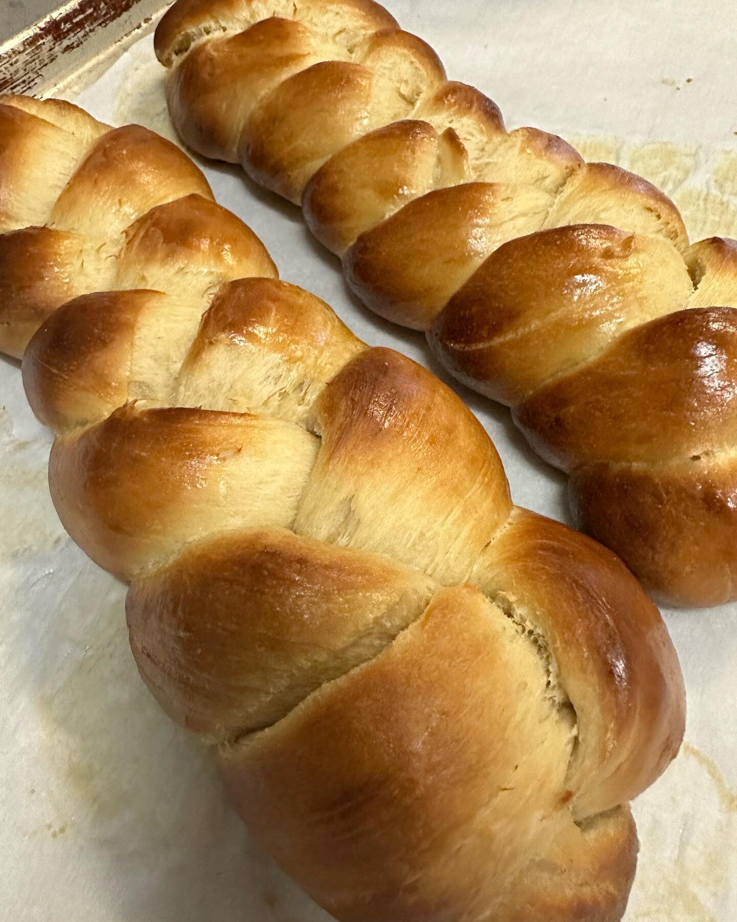 Like challah? We have some beauties made with a hint of tahini if you&rsquo;re interested. Have a great weekend!