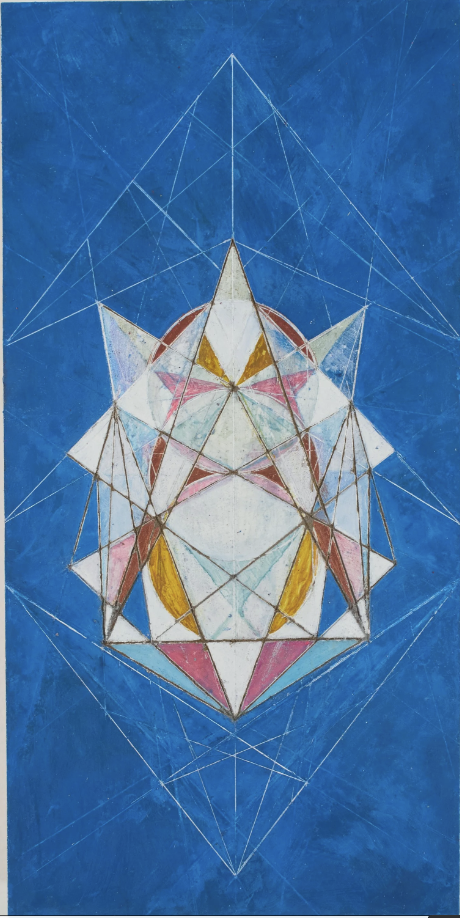 'Got You', Casein, acrylic and wax medium on Cradled Gessoboard, 12" x 6", 2025.