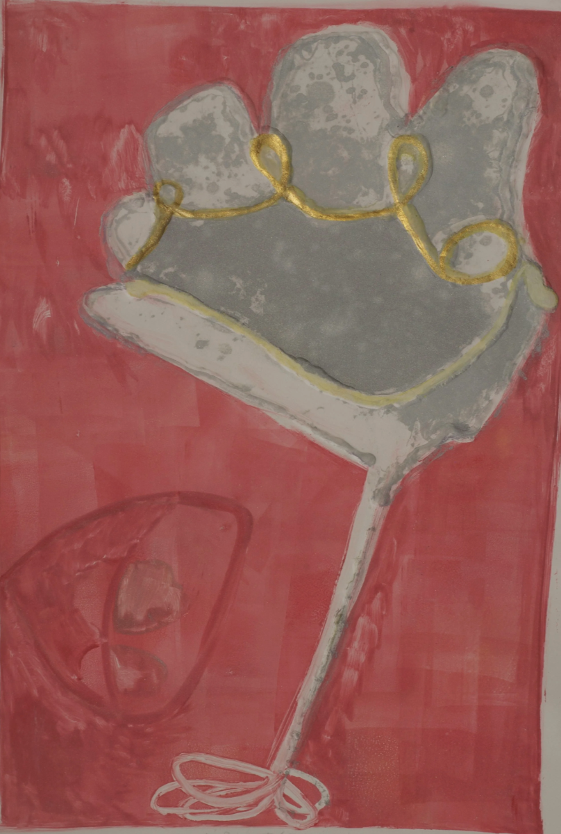 'Coup de Poing II' monoprint e.v. , 20" x 16"