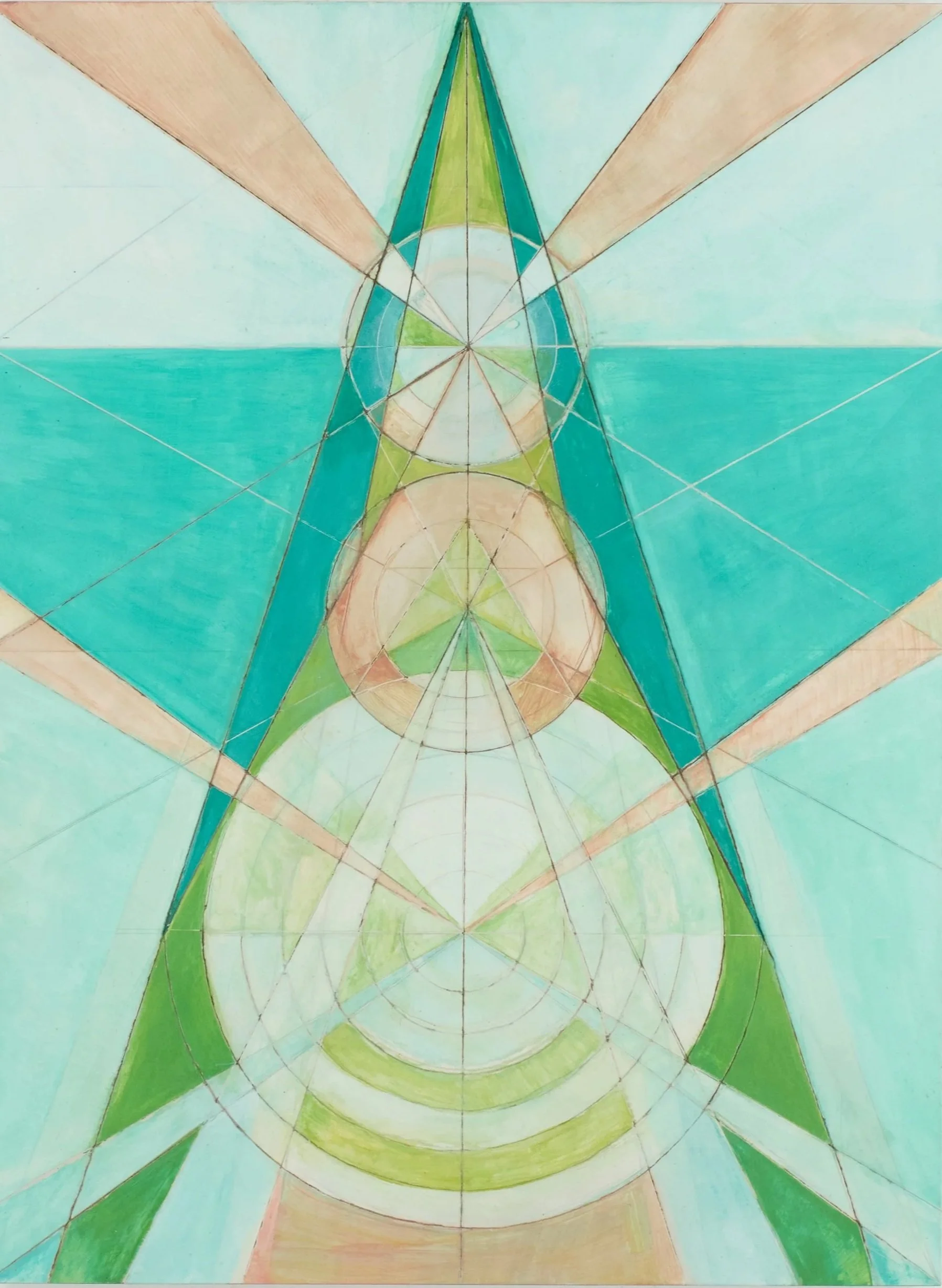 'Flotilla', Casein and Wax Medium on Clayboard, 16” x 12”, 2025.