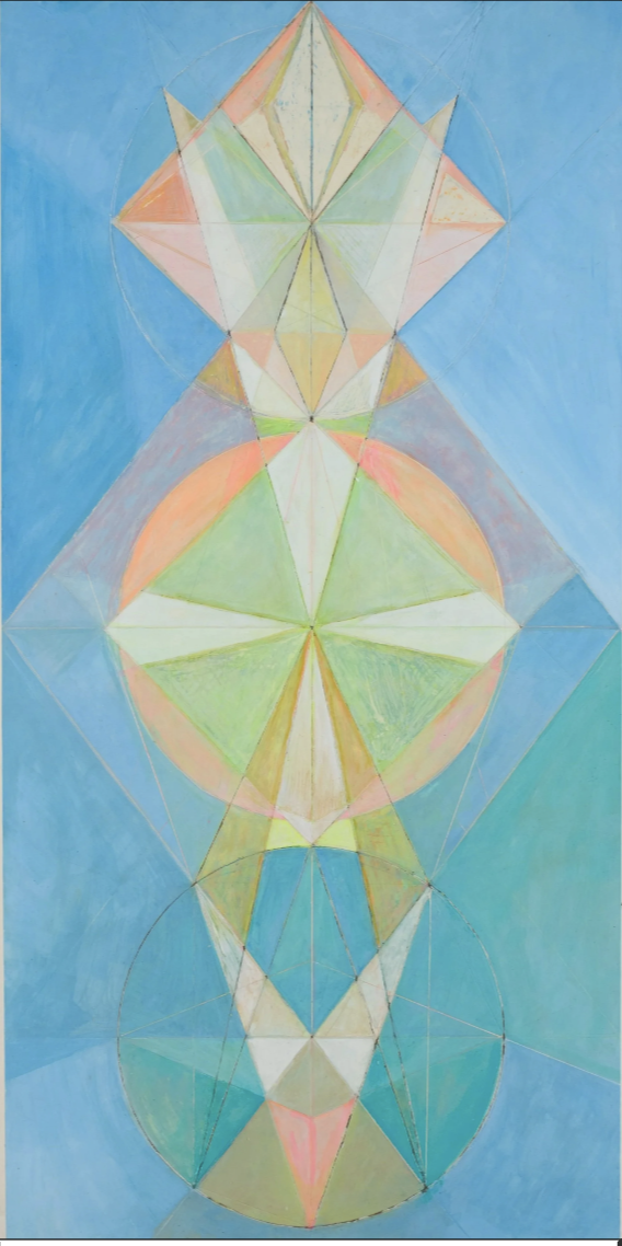 'Anti-Hero', Casein, acrylic and wax medium on Gessoboard, 24" x 12", 2025