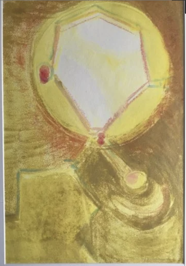 'Dulce et Decorum Est', monoprint e.v., 20" x 16"