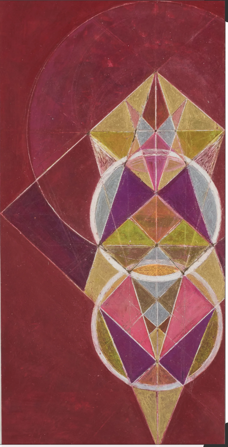 'Snappy' Casein, acrylic and wax medium on Cradled Gessoboard, 12" x 6", 2025