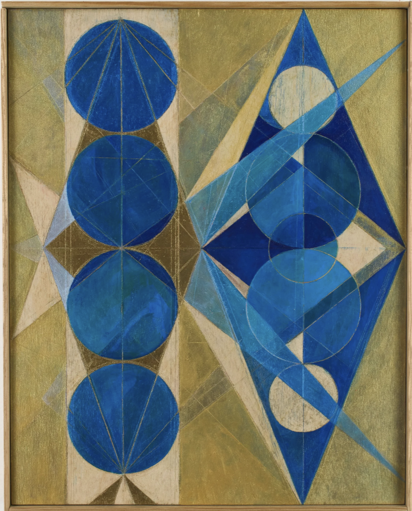 'Two of a Kind', acrylic on birch panel, 20" x 18", 2024.