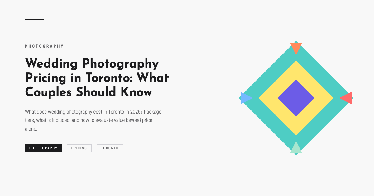 Wedding Photography Pricing in Toronto: What Couples Should Know