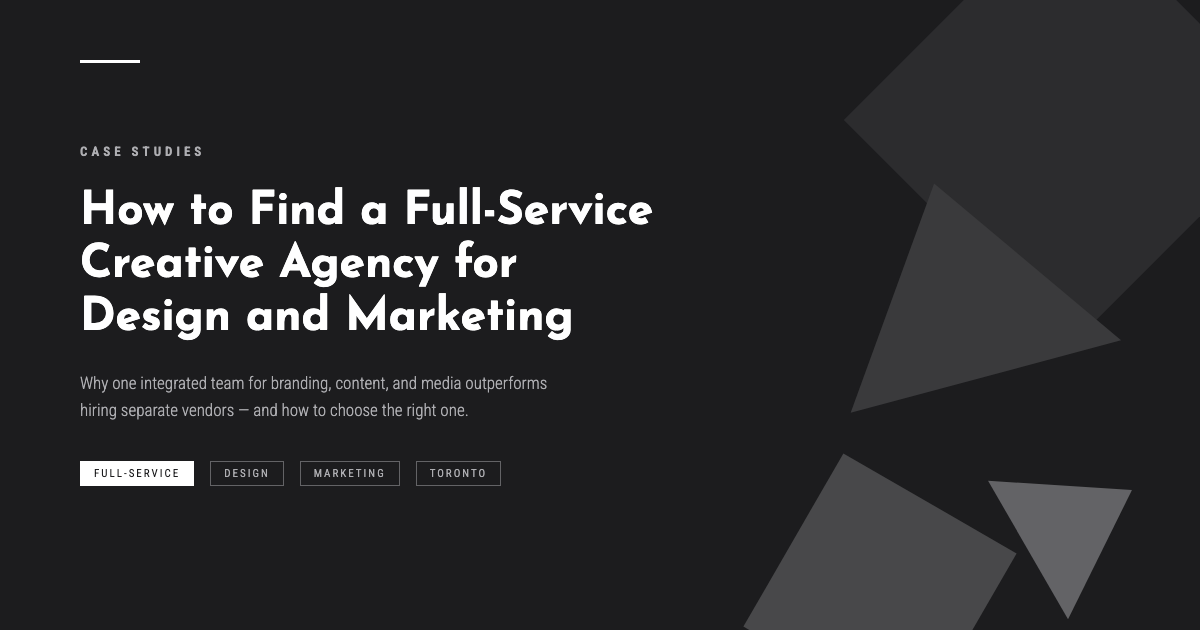 How to Find a Full-Service Creative Agency for Design and Marketing