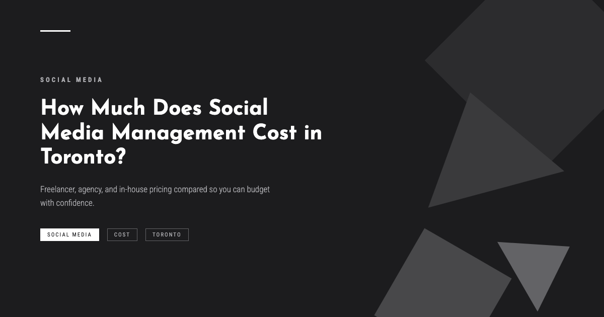 How Much Does Social Media Management Cost in Toronto?