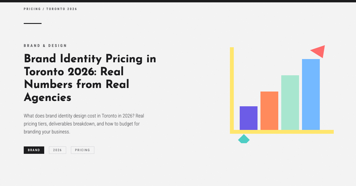 Brand Identity Pricing in Toronto 2026: Real Numbers from Real Agencies