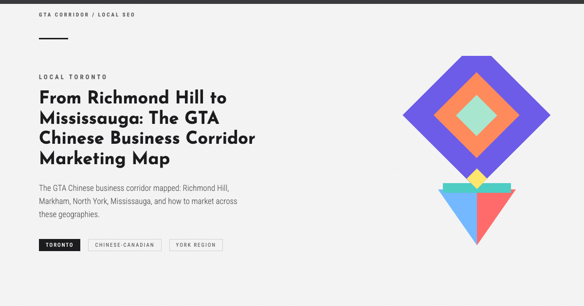 From Richmond Hill to Mississauga: The GTA Chinese Business Corridor Marketing Map
