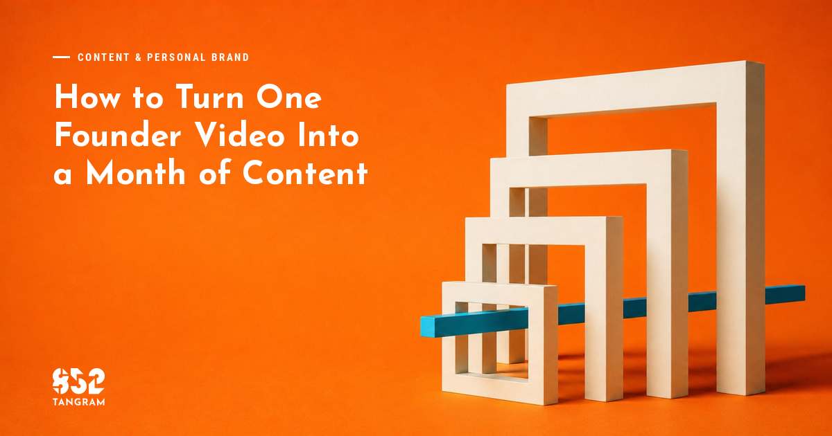How to Turn One Founder Video Into a Month of Content