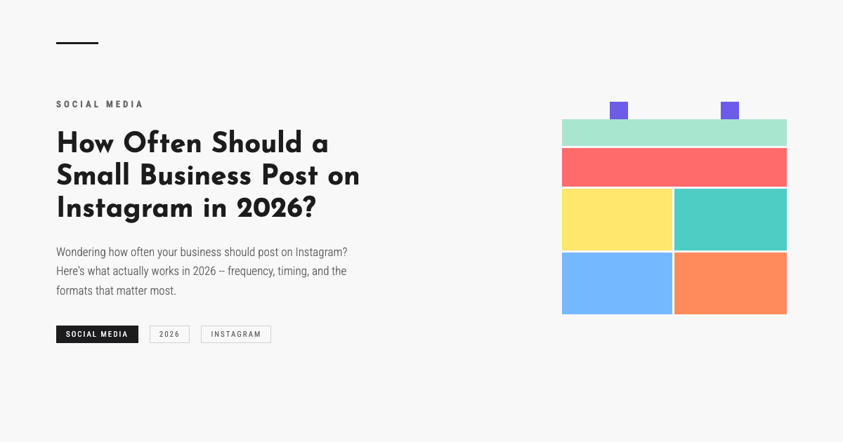 How Often Should a Small Business Post on Instagram in 2026?