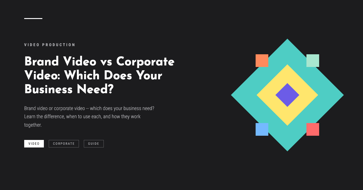 Brand Video vs Corporate Video: Which Does Your Business Need?
