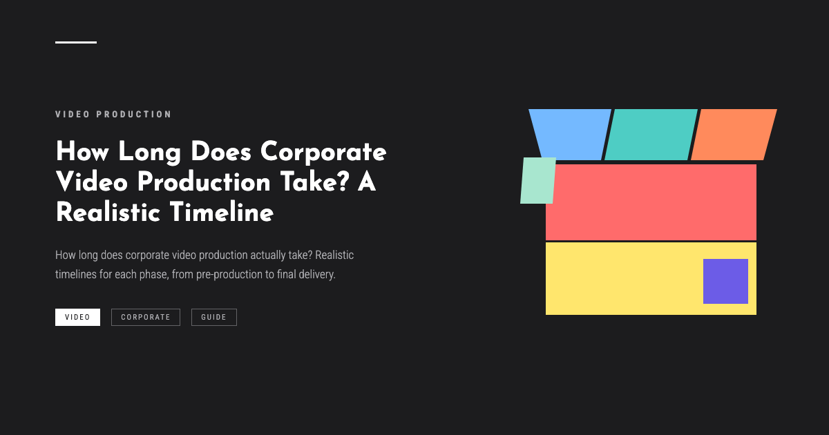 How Long Does Corporate Video Production Take? A Realistic Timeline