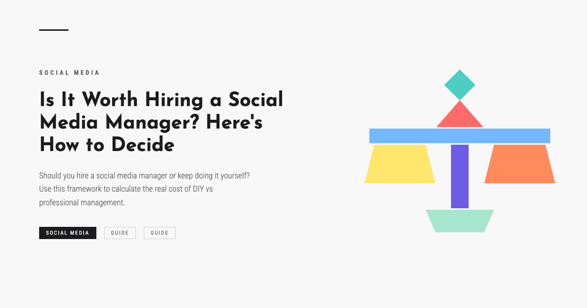 Is It Worth Hiring a Social Media Manager? Here's How to Decide