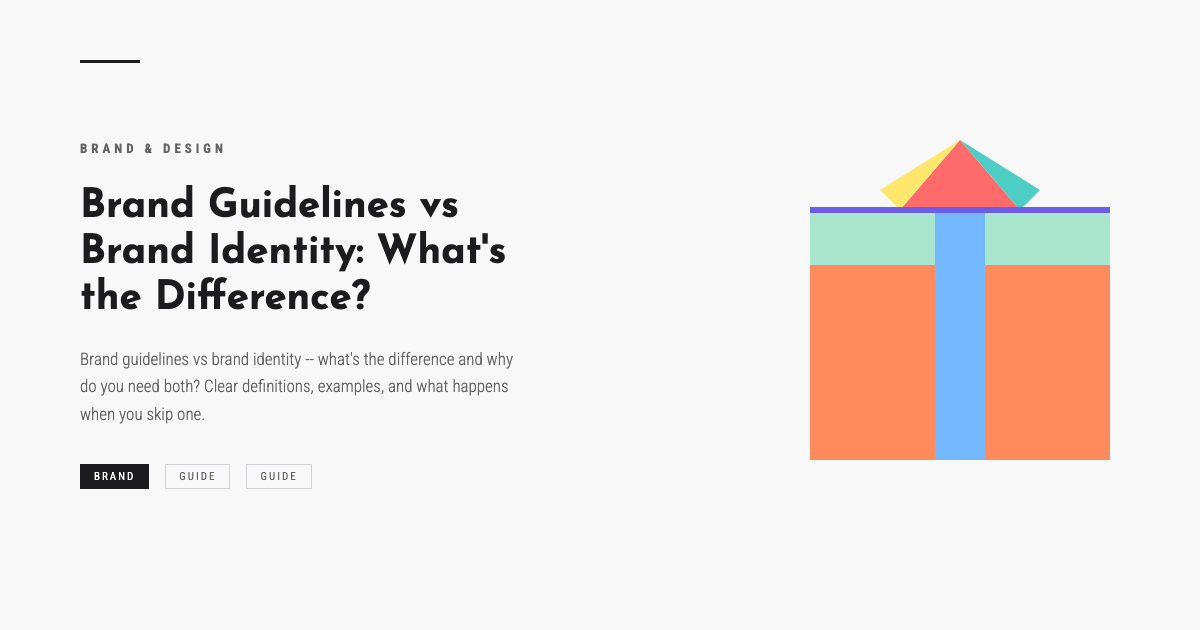 Brand Guidelines vs Brand Identity: What's the Difference?