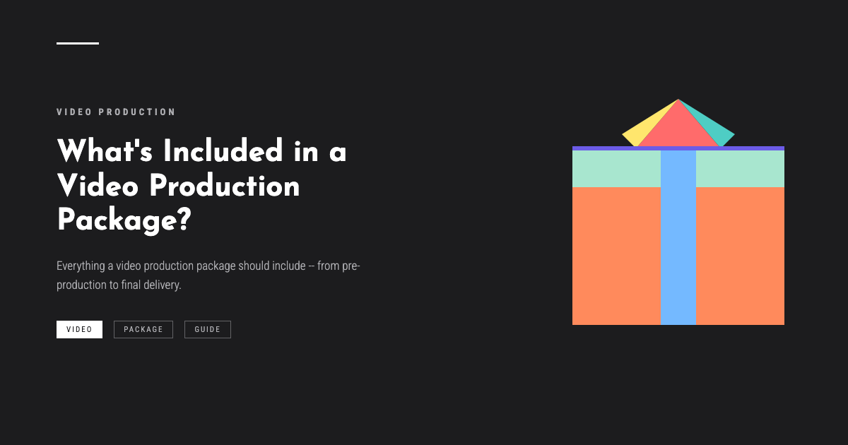 What's Included in a Video Production Package?
