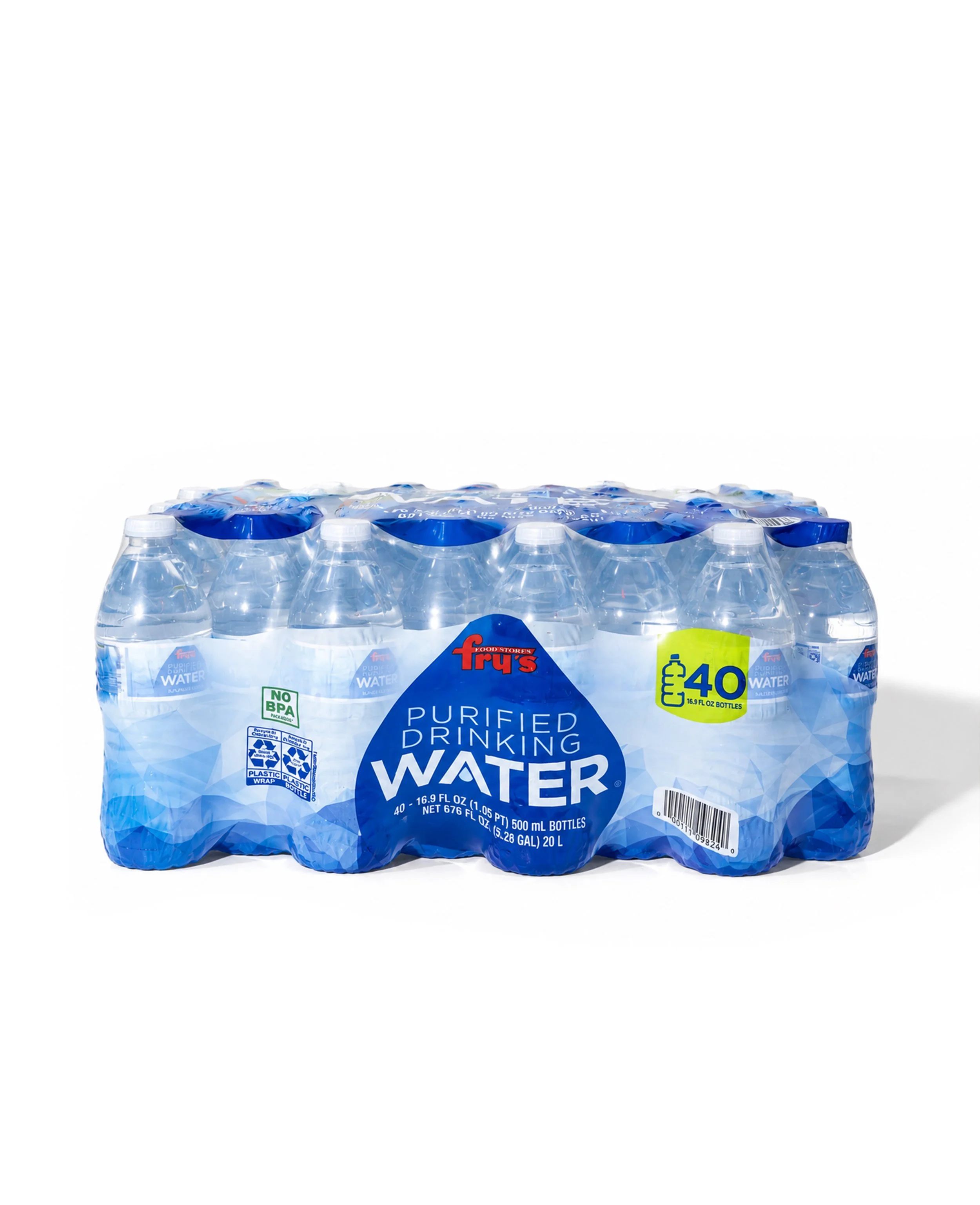 Fry's Purified Bottled Water, 16.9 Ounce (40 Pack)