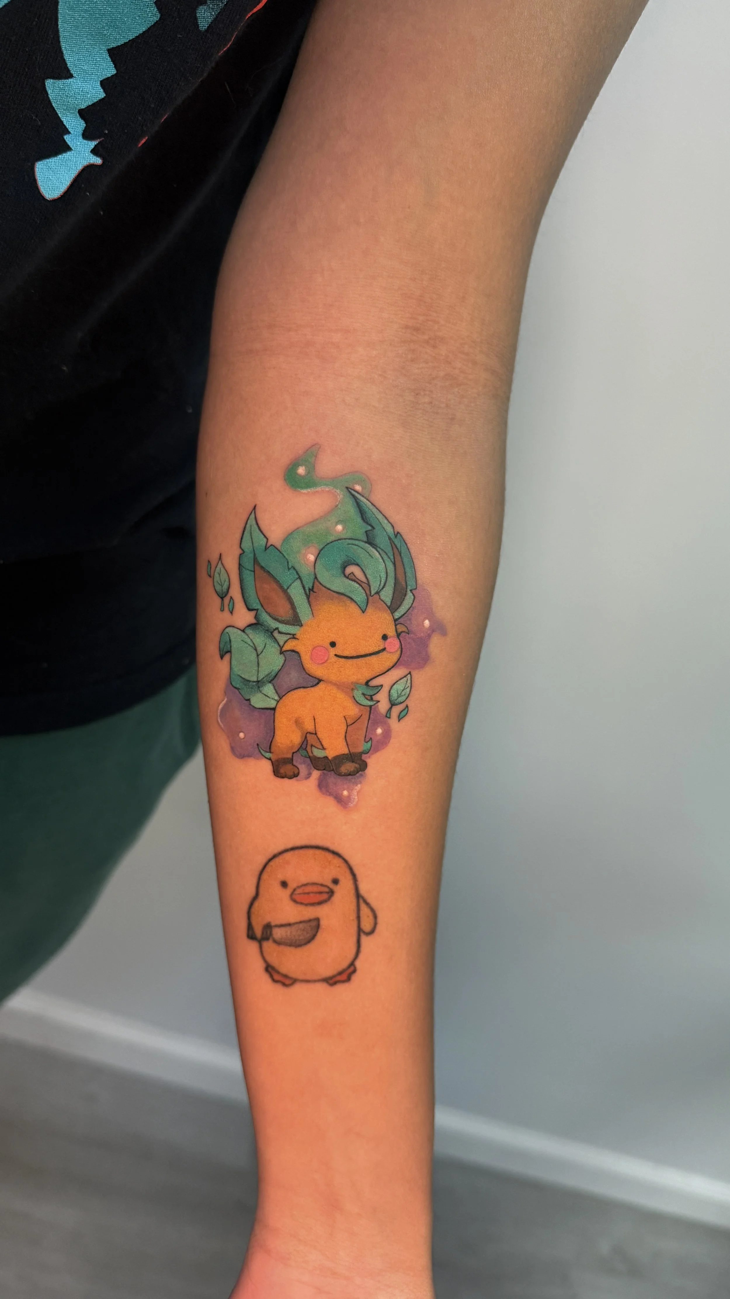 Leafeon Watercolor Tattoo NYC