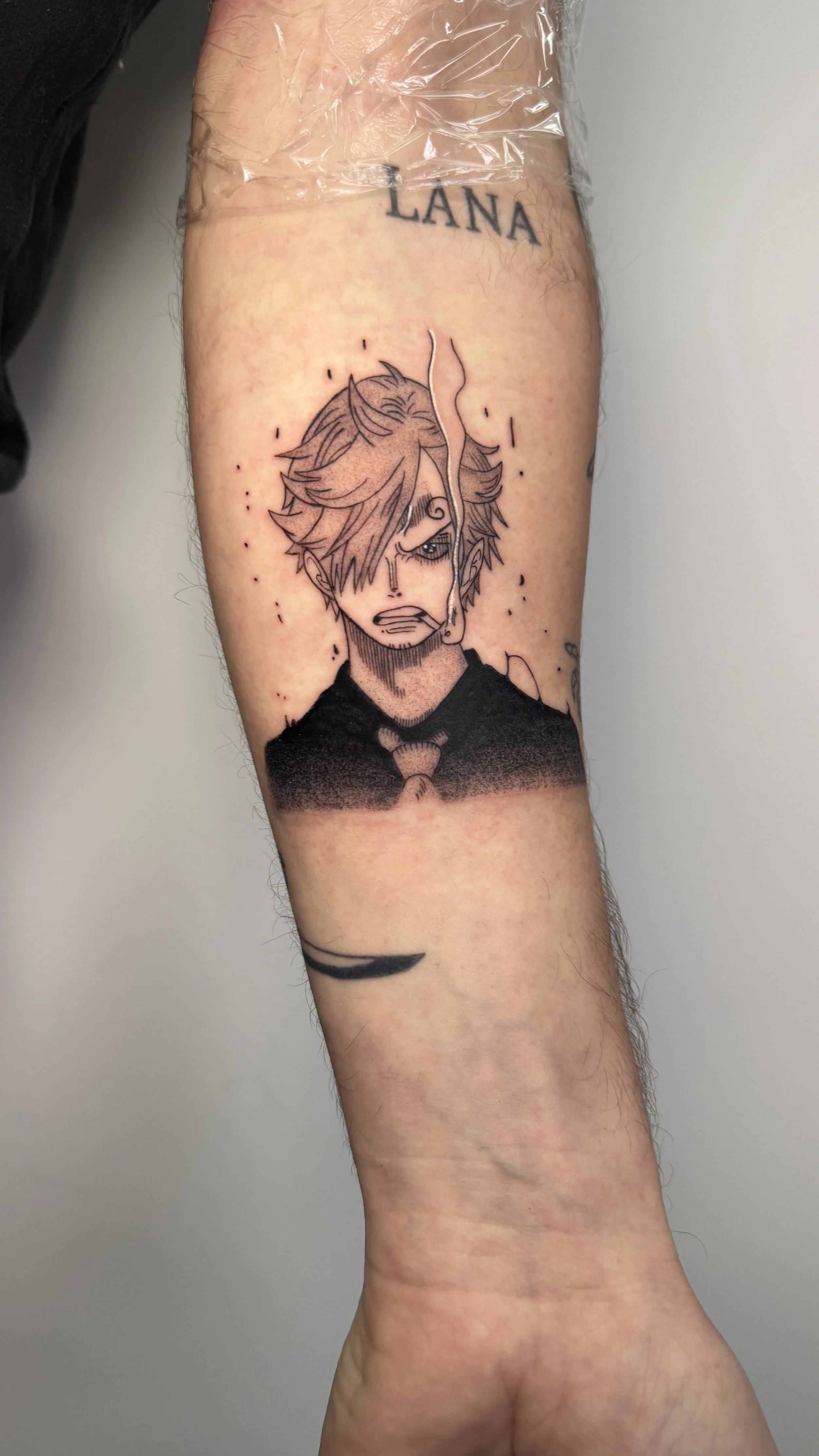 Sanji One Piece Manga Tattoo