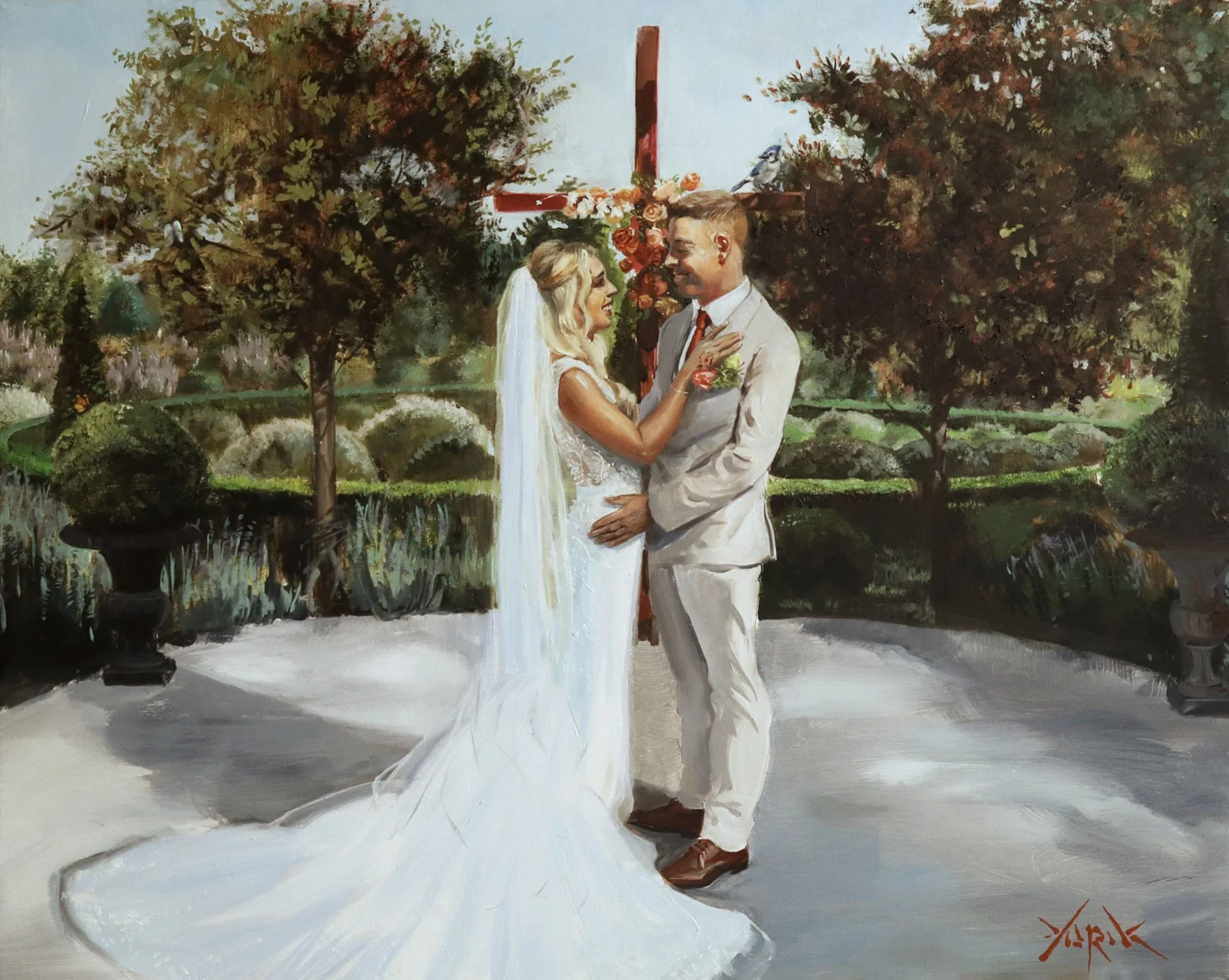 Live Painting from the wedding of Ashley and Mike- Yurik Riegel