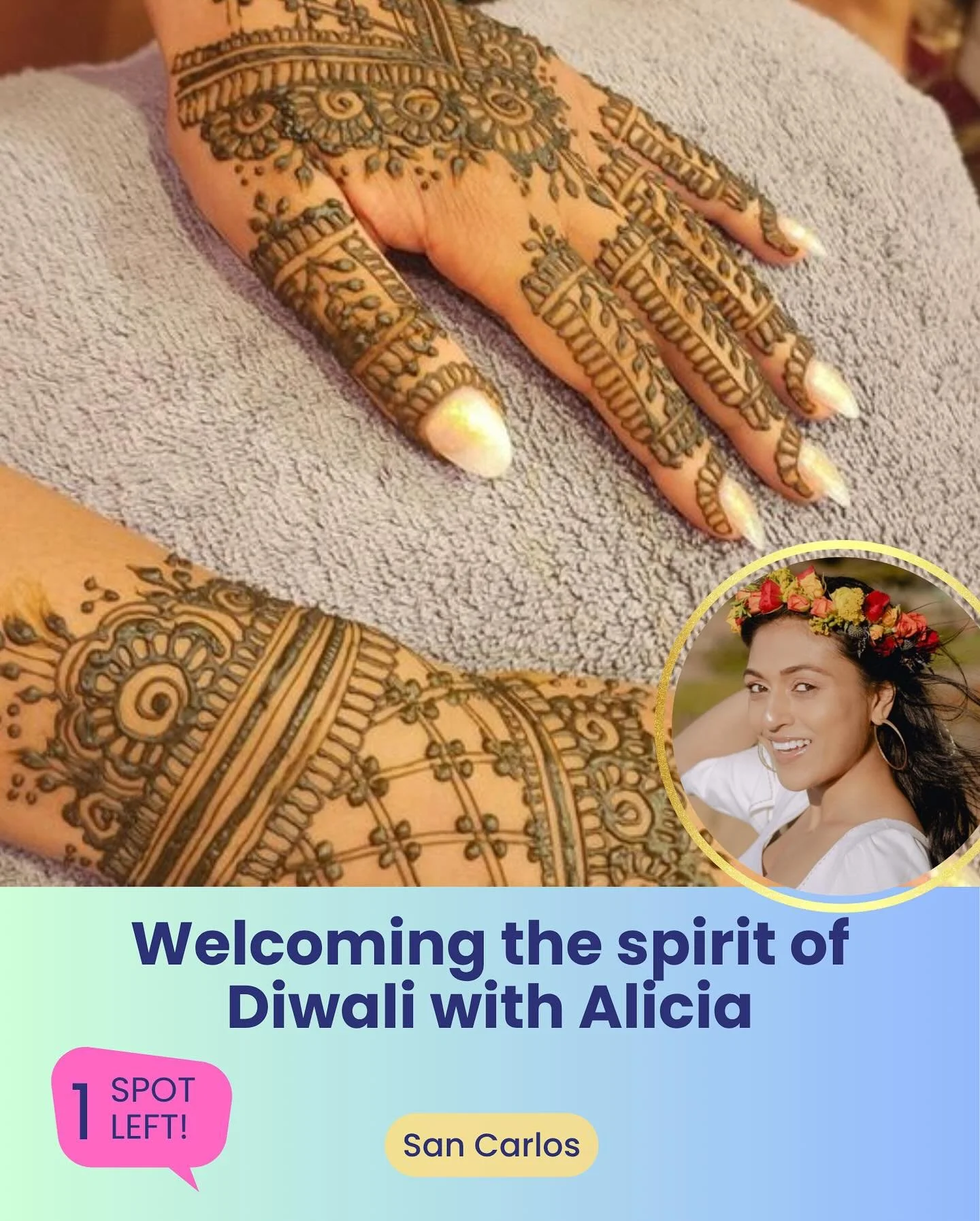What&rsquo;s happening this week?! 

Check out Diwali celebrations @sweetteaflowers in San Carlos
Perm your eyelashes! Get ready for parties! @s.bak_inc in San Jose
&amp; Cook yourself a storm with @samaanta in Burlingame 

Let&rsquo;s Moonlight!