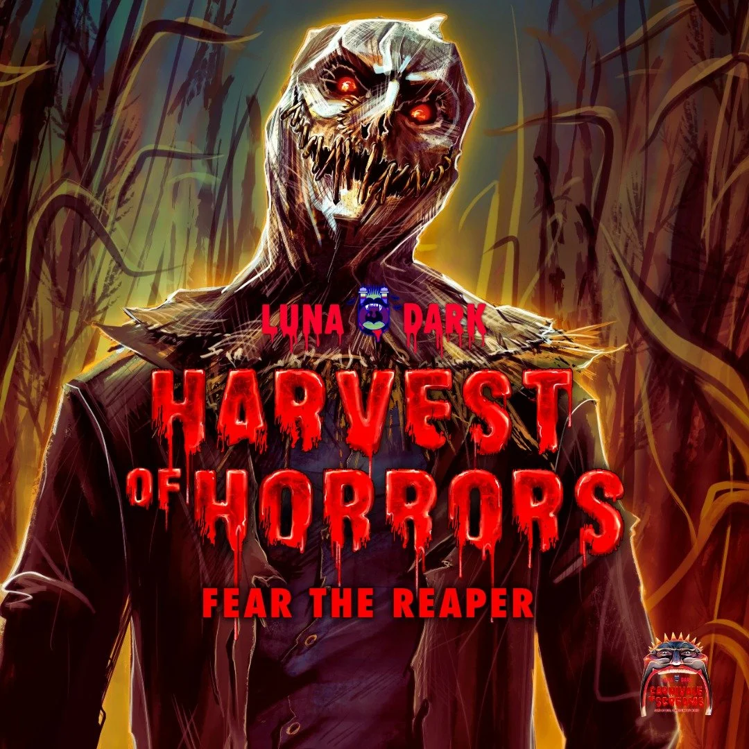 🌽👻 NEW! Harvest of Horrors! 👻🌽

Step into the cornfield of your nightmares, where hidden scarecrows and ghouls lurk in the shadows of this abandoned corner of the park... 
Enter at your own peril&hellip;

Note: This attraction&rsquo;s scare facto