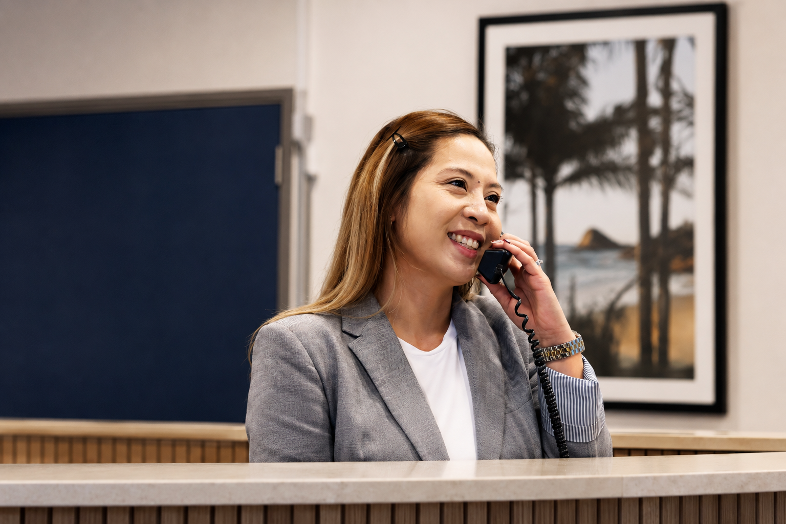 Friendly reception staff at the Mercure Centro Port Macquarie.