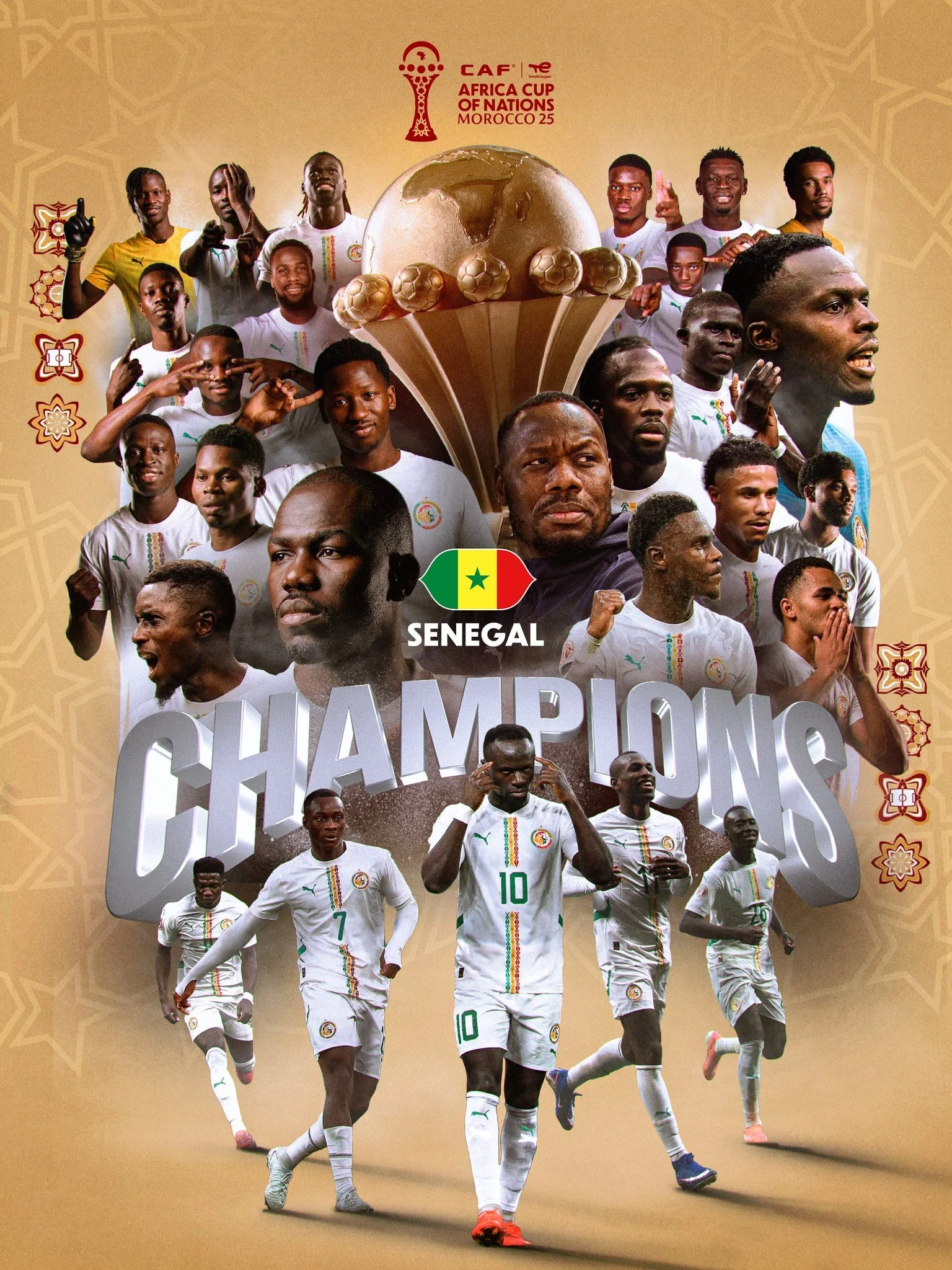 Congratulations to the Teranga Lions of Senegal and the whole nation of Senegal on their spectacular victory. 