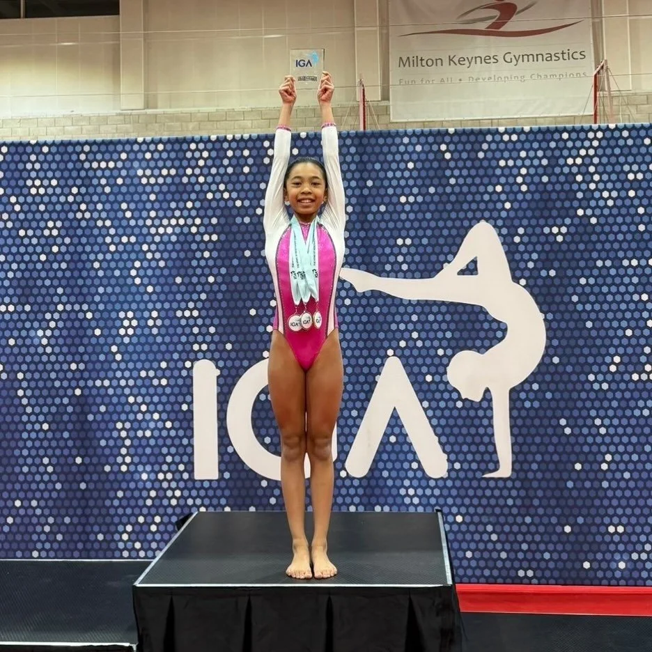 So proud of Mia who made national Champion! Beautiful artistry and lines and a clean performance on all apparatus! 🥉🥉🥈🏆