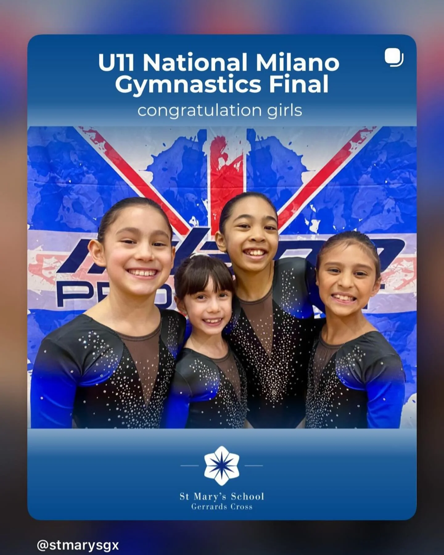 Well done to T30 gymnasts Mia, Hermoine, Georgie and Carolina representing their school St. Mary&rsquo;s and winning silver at Nationals.