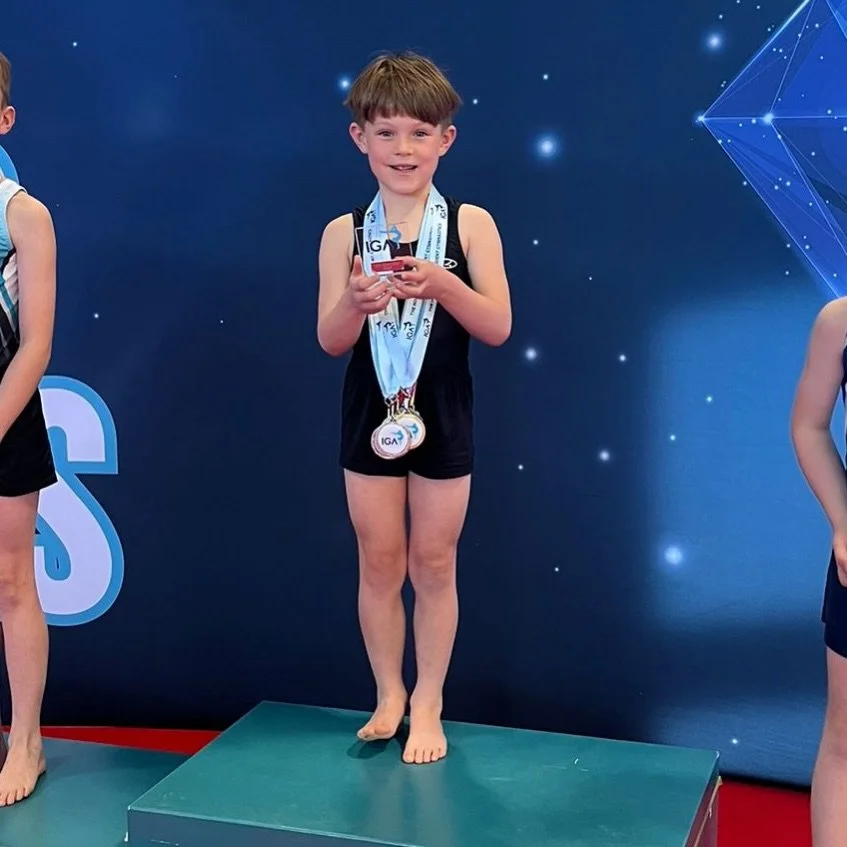 Big Congratulations to our gymnast Taylor who was the overall champion of the MAG Ruby level grade on Saturday as a Little Leaper !! 🏆⭐️