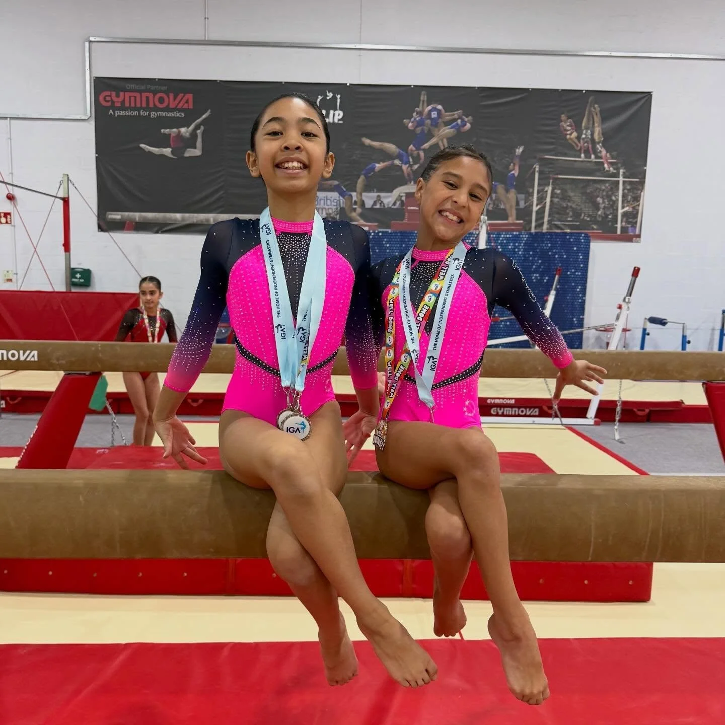 Fantastic performance from Georgie and Mia in Round three today! Couldn&rsquo;t be prouder of them!! ✨💞
Vault 
2nd - Georgie Mia
Beam 
2nd - Mia 
Overall 
3rd - Mia