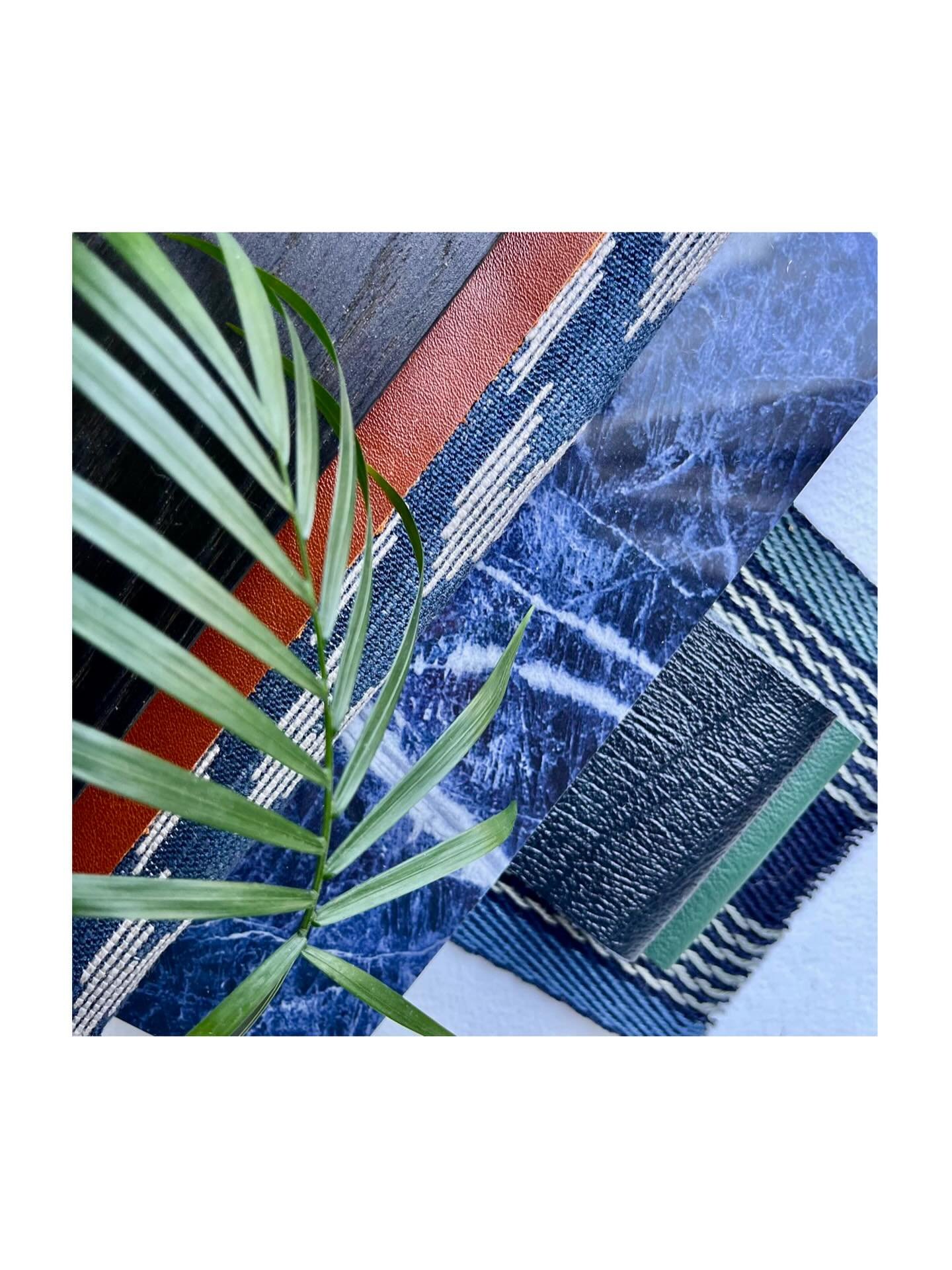 Mediterranean Moodboard
Bringing together a bold blend of texture, tone and pattern for our latest hospitality interior concept.⁠ ⁠ Cool blue marbles, patterned indigo textiles, and deep leather banquette seating in chocolate, forest green and inky b