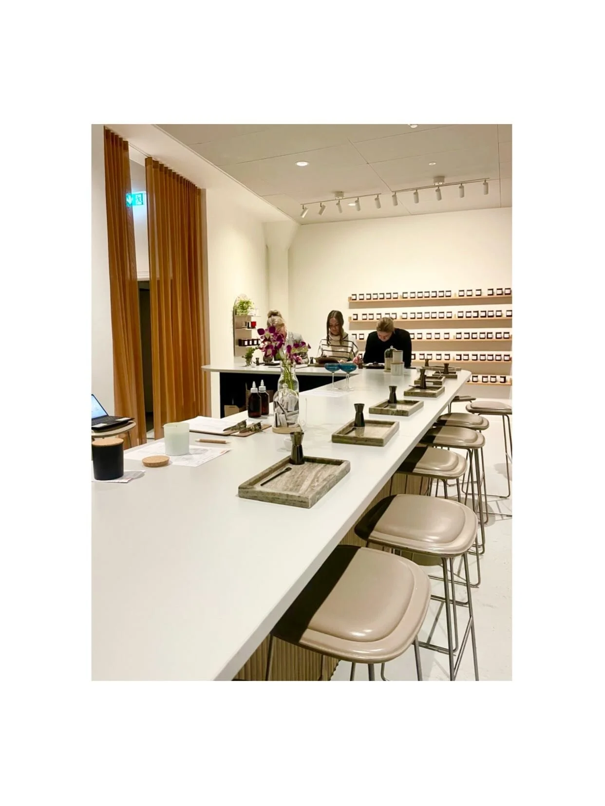 Discovered Stemning Copenhagen, Denmark&rsquo;s first candle bar, for creating your own personal candle in a beautiful environment with exquisite attention to detail in every touch point from the creation trays to the branded aprons. These co creatio