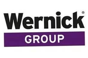 Wernick Group logo with black text and purple background