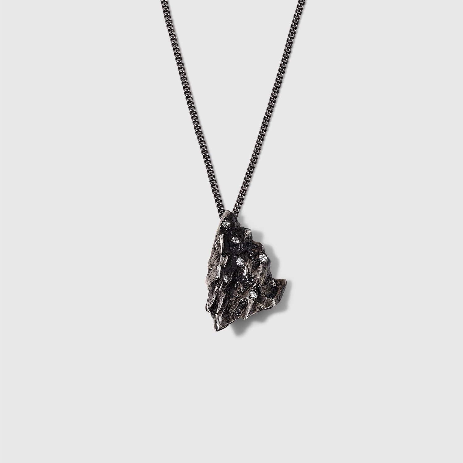 Cypress Tree Pendant in Oxidized Silver