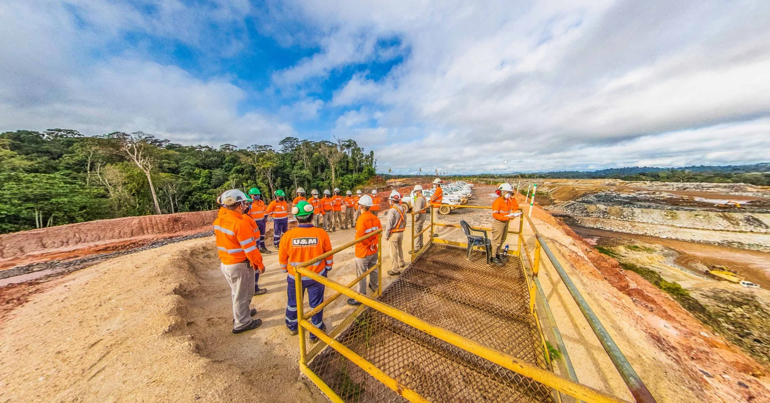 Training for workers at Mina Tucano