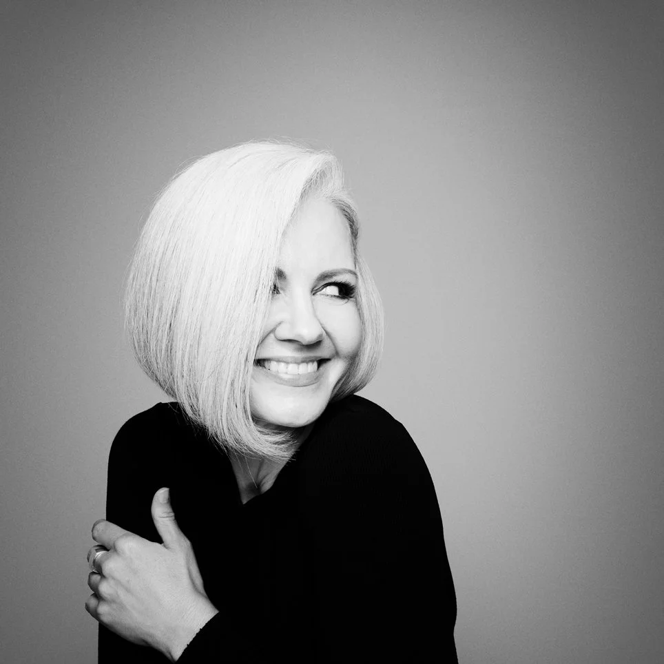 Kelly Brown headshot, black and white