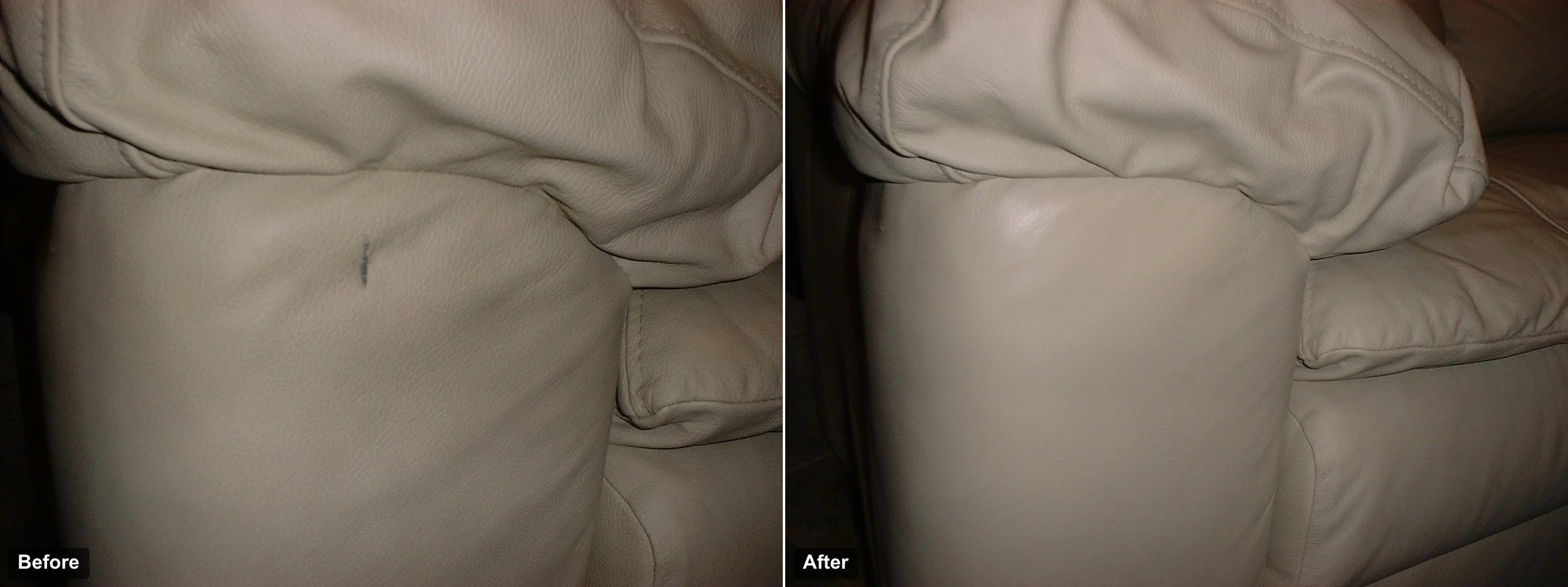 Shwoing repair in residential leather couch
